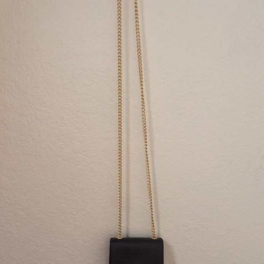 NEW Coach Signature BLACK LEATHER North South Phone Crossbody NWT MSRP-$195 - Picture 2 of 8